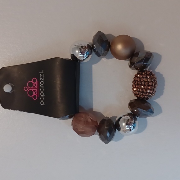 LARGE BROWN LARGE STONE BEADED BRACELET - Picture 4 of 4